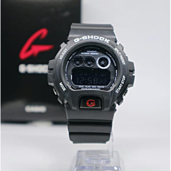MURAH JAM TANGAN SPORT CASIO G-SHOCK DW 6900 BLACKWHITE RED HIGH QUALLITY