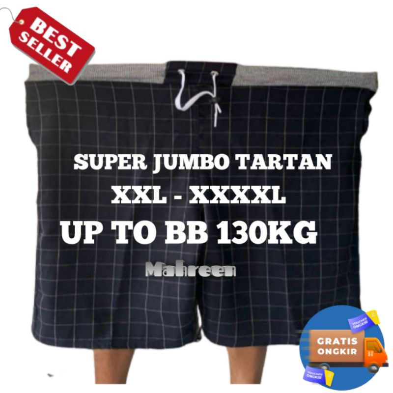 Celana Pendek Tartan Pria Dewasa Jumbo Chino Semi Woll Surfing Santai  Kualitas