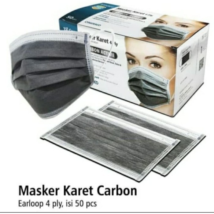 Onemed - Masker Karbon Aktif 4 Ply | Masker Carbon | Masker Medis