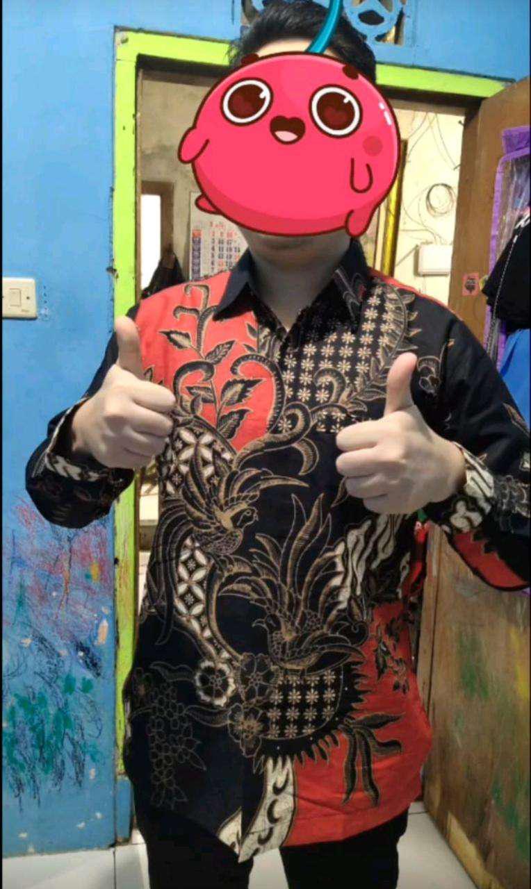 Baju Batik Pria Batik Pria Lengan Panjang Kemeja Batik Pria Lengan Panjang Batik Cowok Modern 075