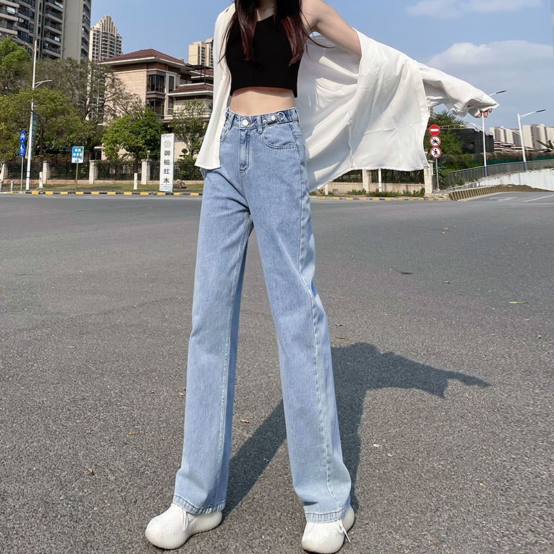 【SALE】Korean Casual Highwaist Long Pants Jeans Celana Panjang Jeans 2857 (S/M/L)