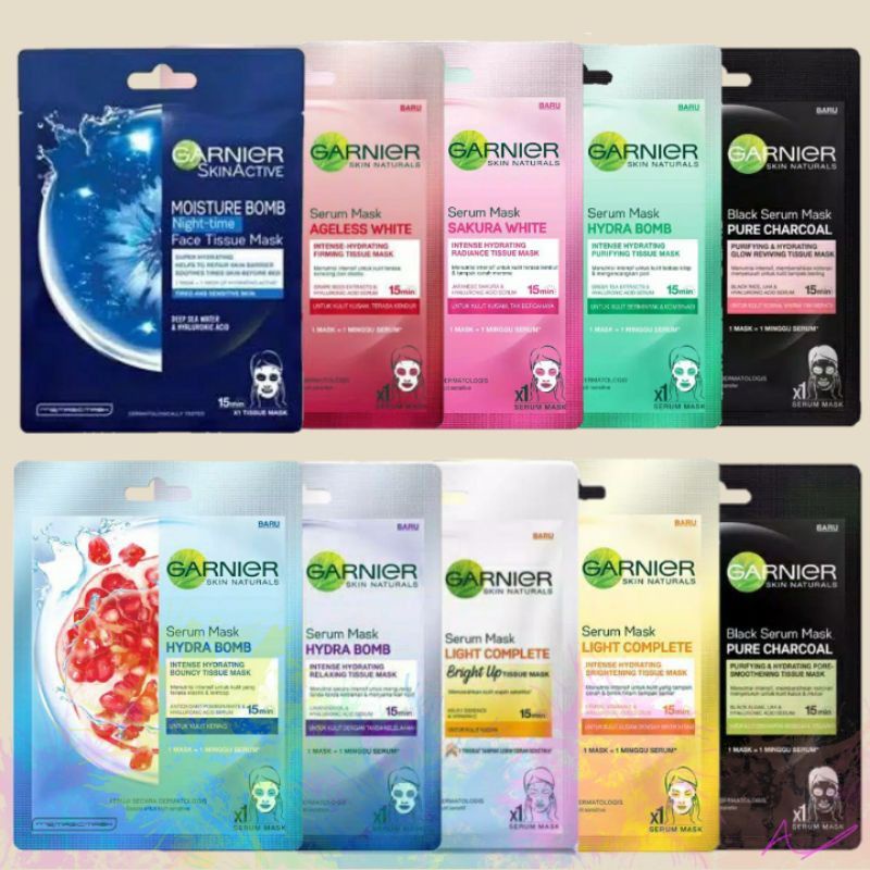 promooo!!! masker Garnier / Garnier serum mask all varian