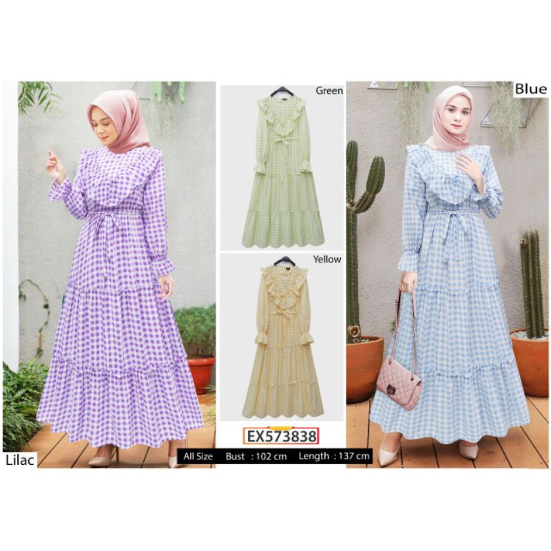 gamis kotak extu/gamis Lilac/gamis rpemium/