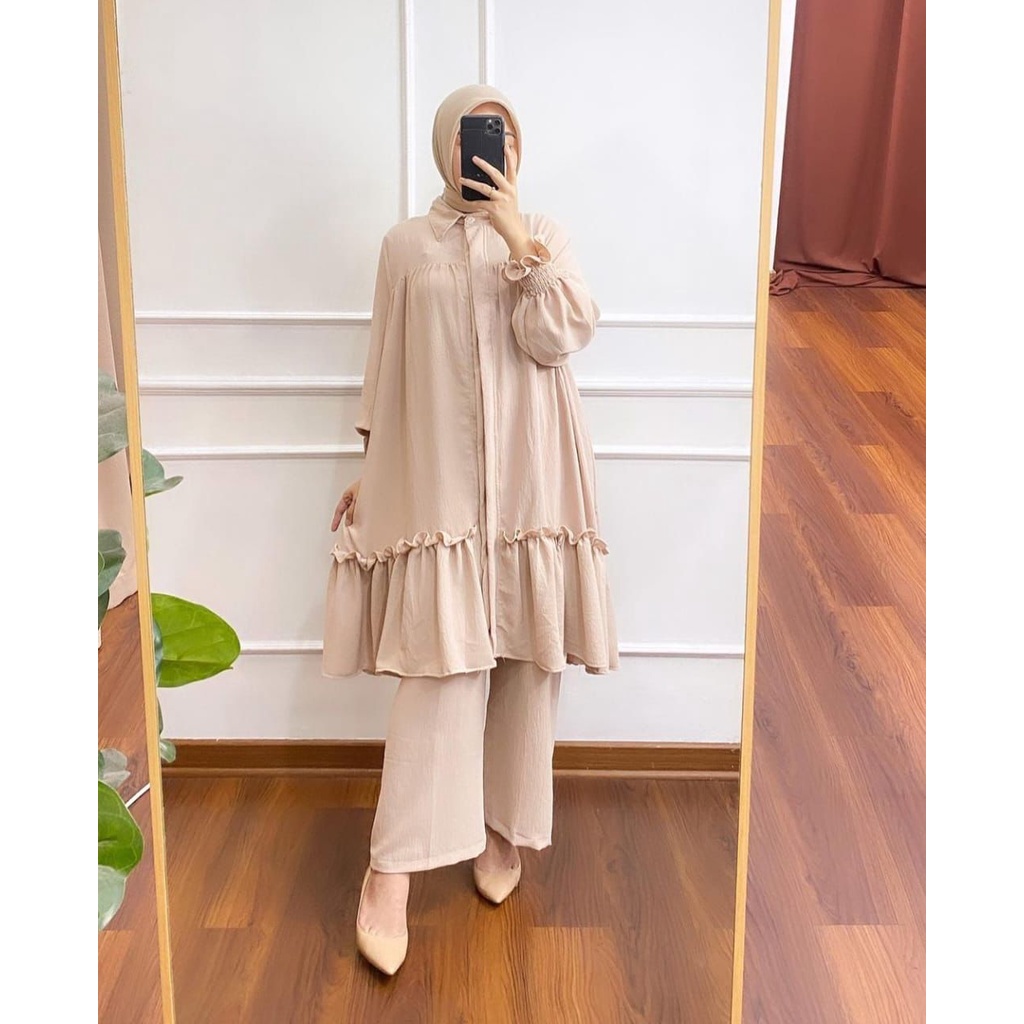 HAVA ONESET PREMIUM WANITA AIRFLOW CRINCKLE DEODORA RAYON