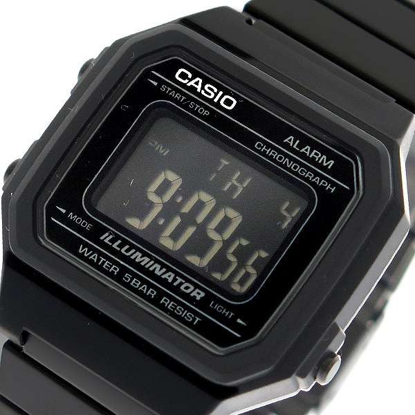 Casio Original B650WB-1B / B-650WB-1B Jam Tangan Pria Stainless Hitam