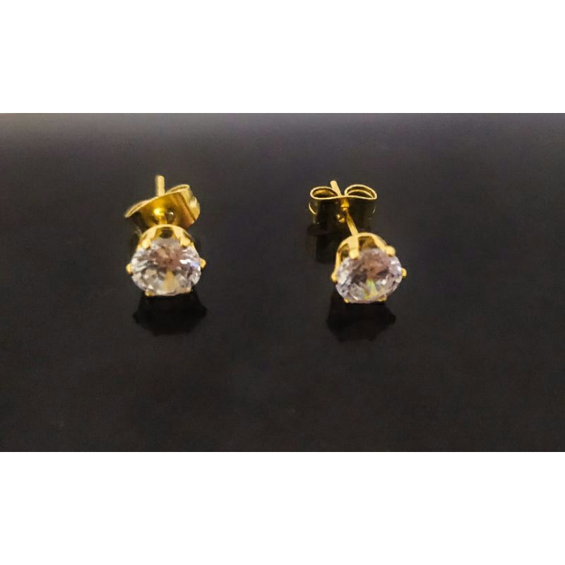 Anting tusuk Nagita Diameter 0,6 cm dengan Zircon