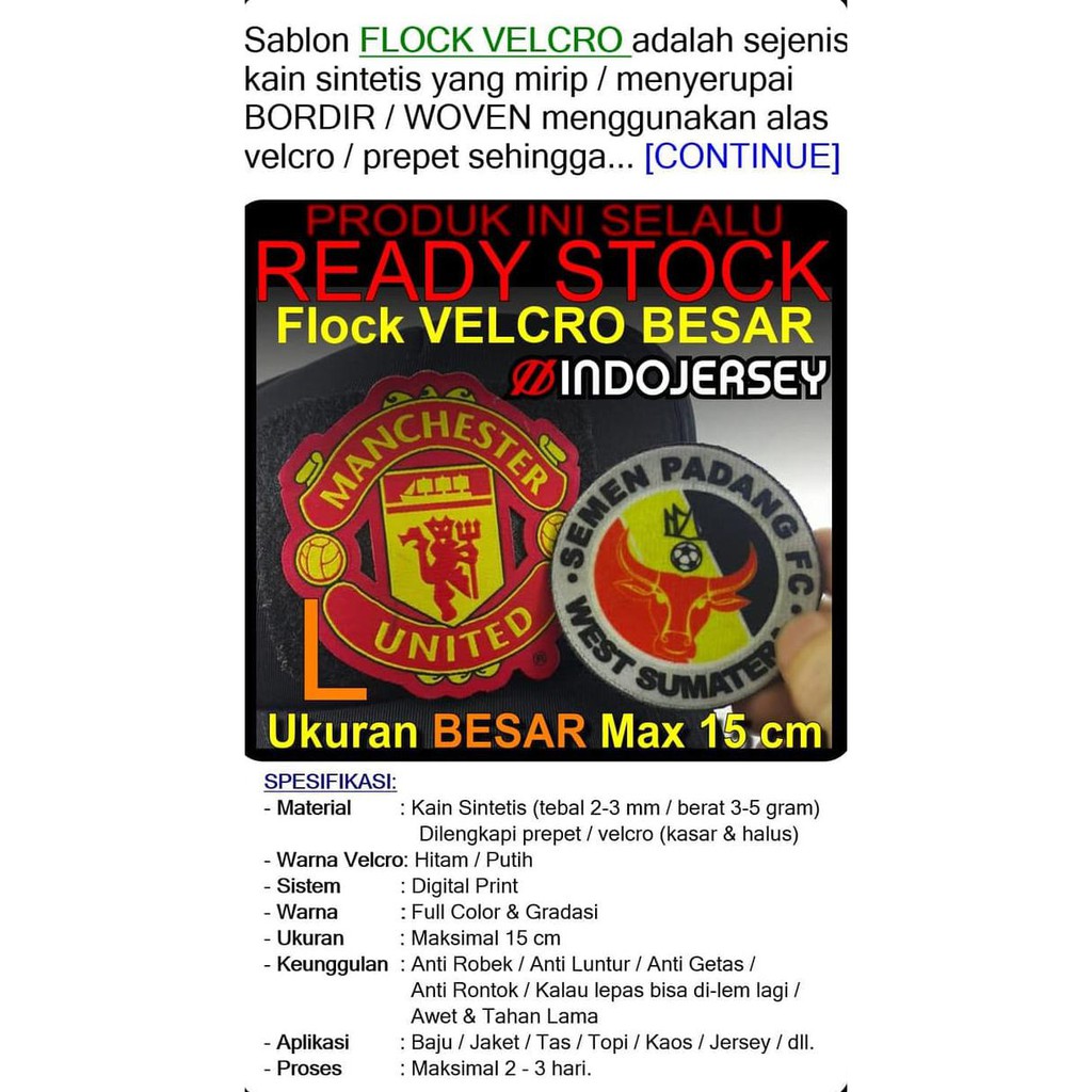 Ready...Ready...Ready Patch Emblem Custom Logo Velcro Besar (Alternatif Bordir / Woven)