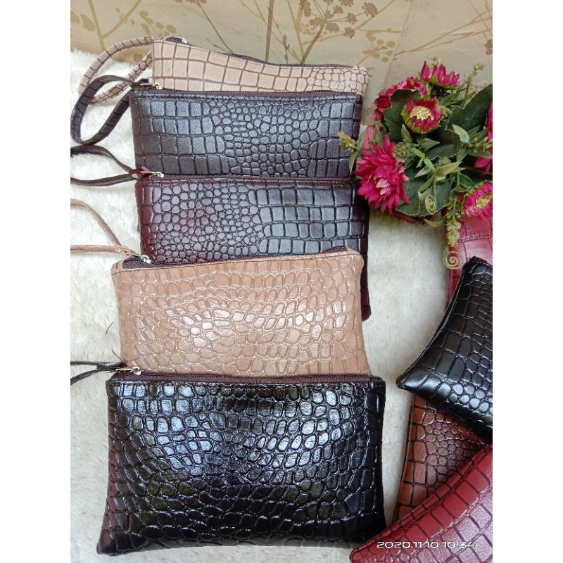 Clutch croco /Dompet wanita croco/cluth hits