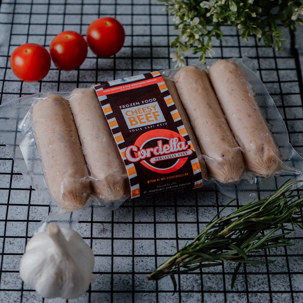 

SOSIS CORDELLA CHEESY BEEF ISI 6 @340GRAM FROZEN