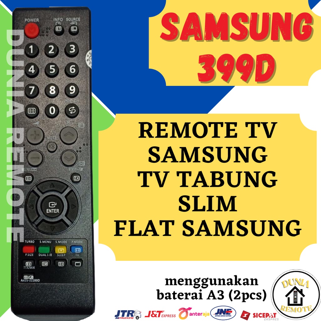 REMOT /  REMOTE SAMSUNG TV TABUNG SLIM FLAT tanpa setting