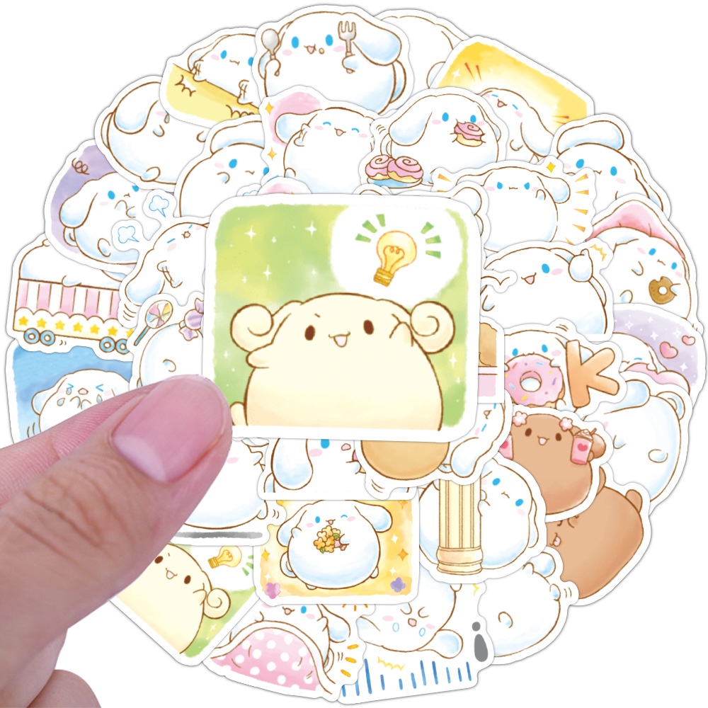 40 lembar Cinnamoroll babycinnamoroll stiker kartun besar telinga Anjing Jurnal bahan Telepon lucu k