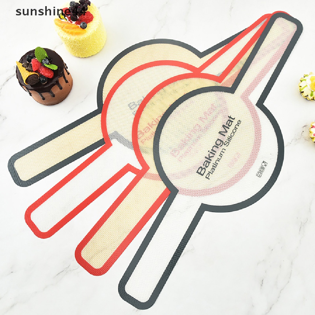 Sunshine Alas Baking Silikon Anti Lengket Dengan Gagang Panjang