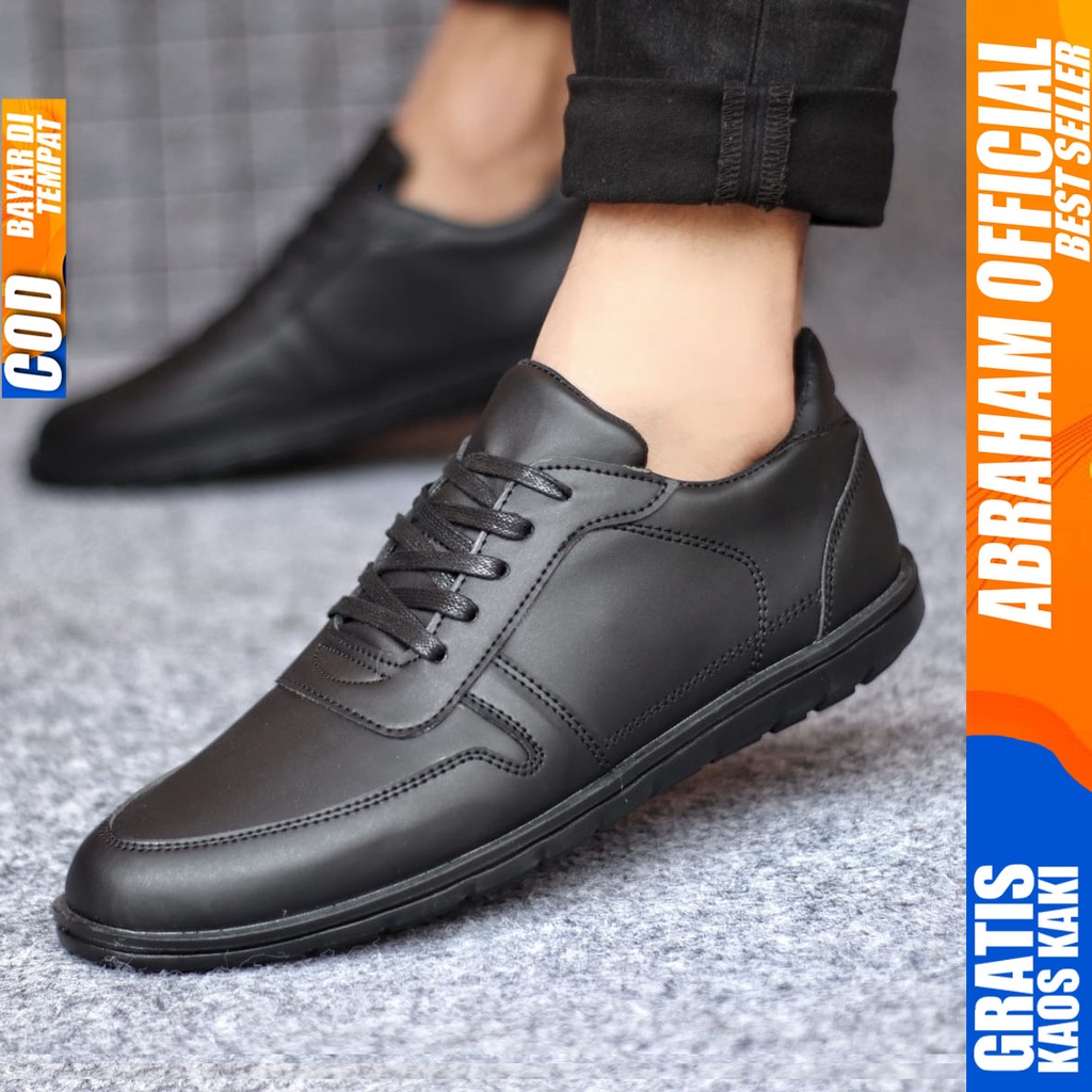 ABRHM x MUGEN Sepatu Formal Casual Pria Kulit Sintetis Kerja Kantor Kuliah Cowok Ori