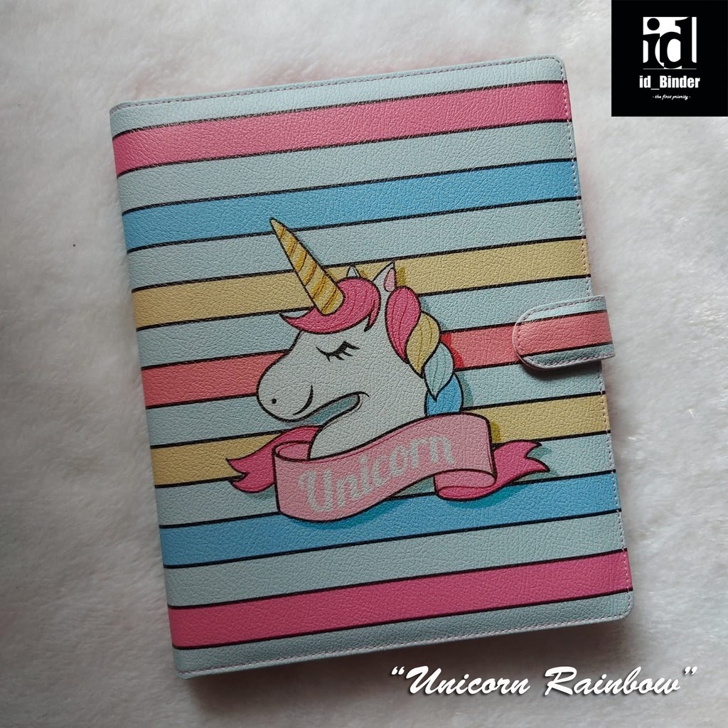 

BINDER PRINTING MOTIP UNICORN RAINBOW A5 DAN B5