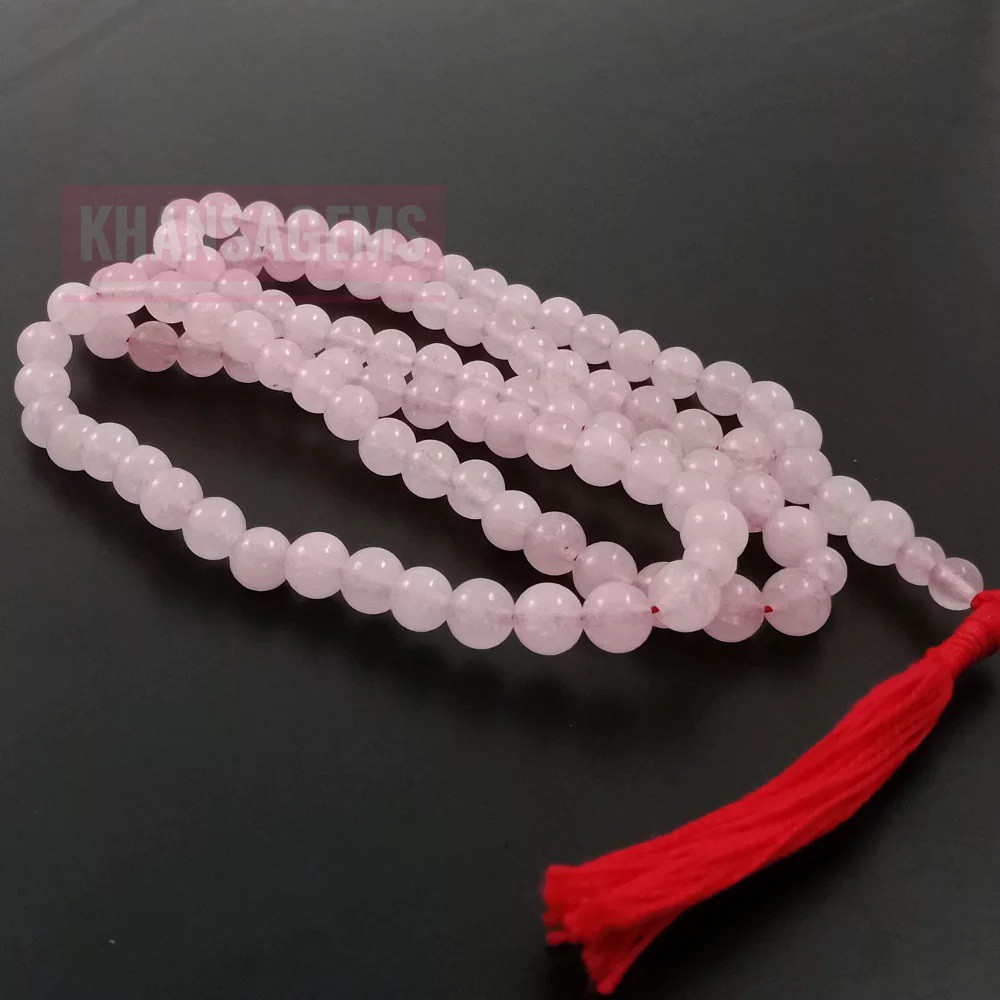 TASBIH BATU ROSE QUARTZ DIM 8MM ISI 99 BUTIR PERLENGKAPAN IBADAH SHOLAT DZIKIR FASHION MUSLIM RAMADHAN SALE