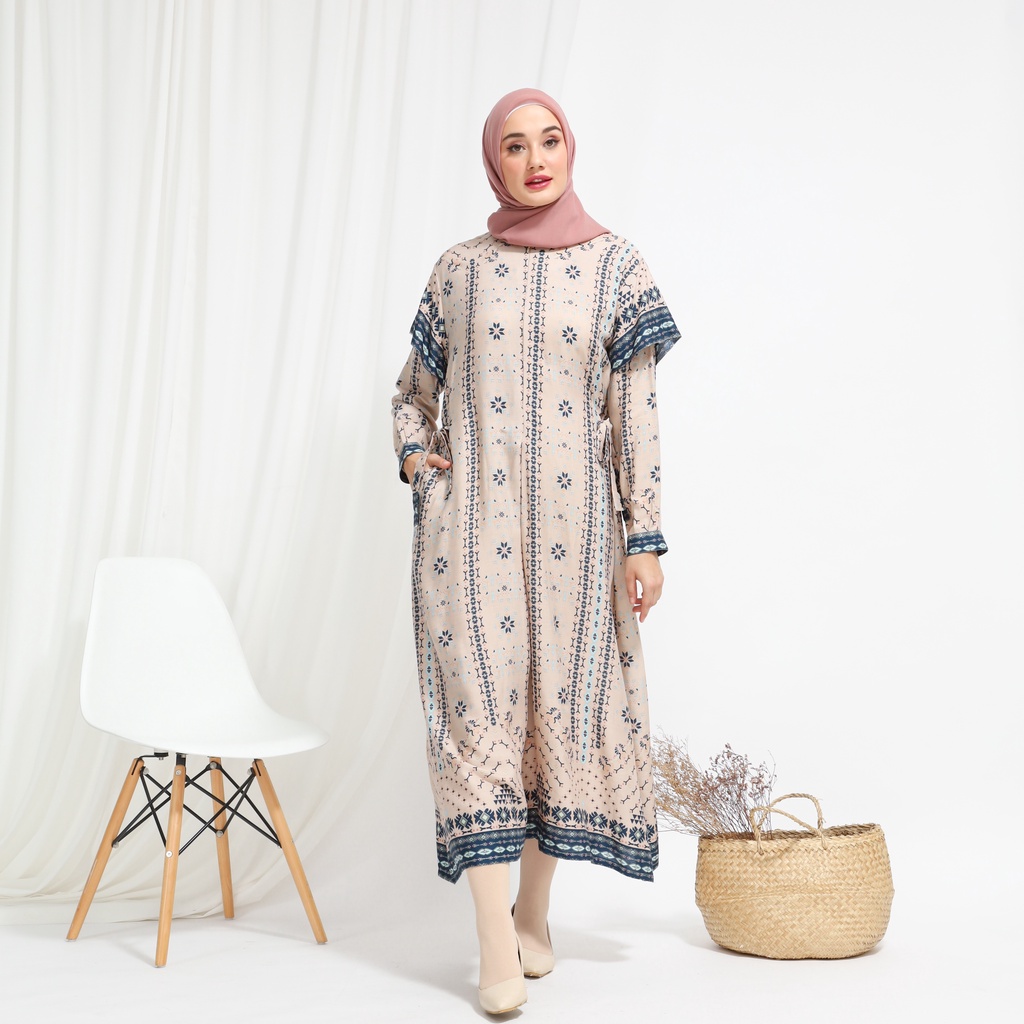 Lalucuku Model Baju Wanita Dress/ Gamis Sabrina Homey Catton Rayon