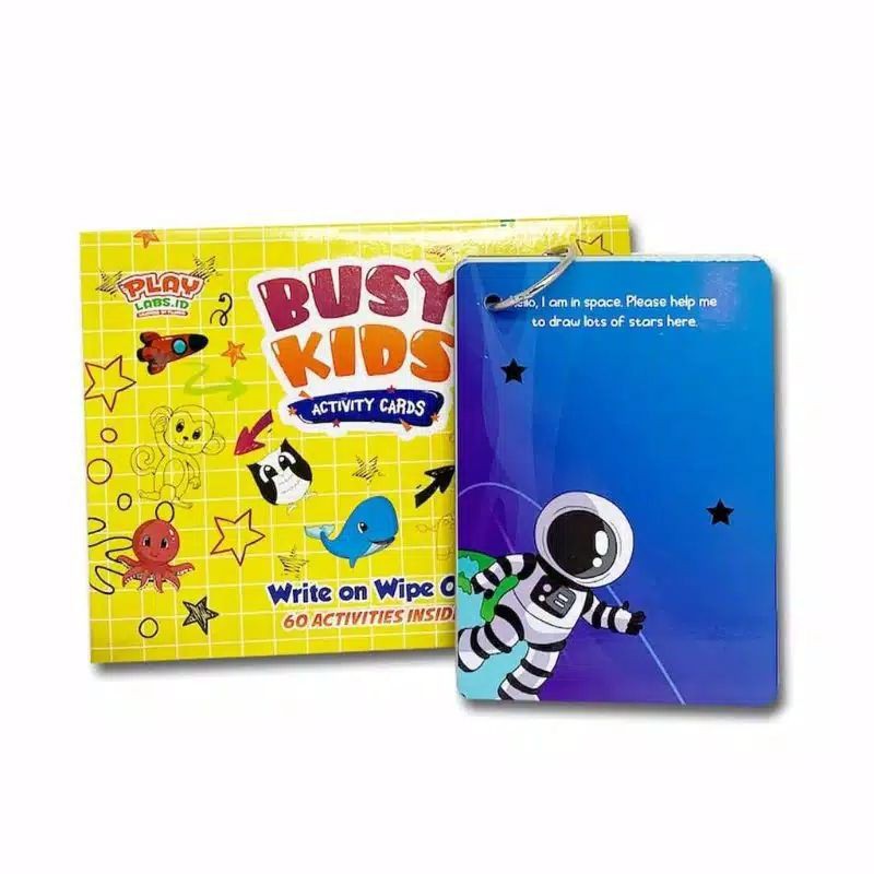 Bisa Dihapus! Mainan Edukasi Kartu Buku Akifitas Anak Busy Kids Playlabs