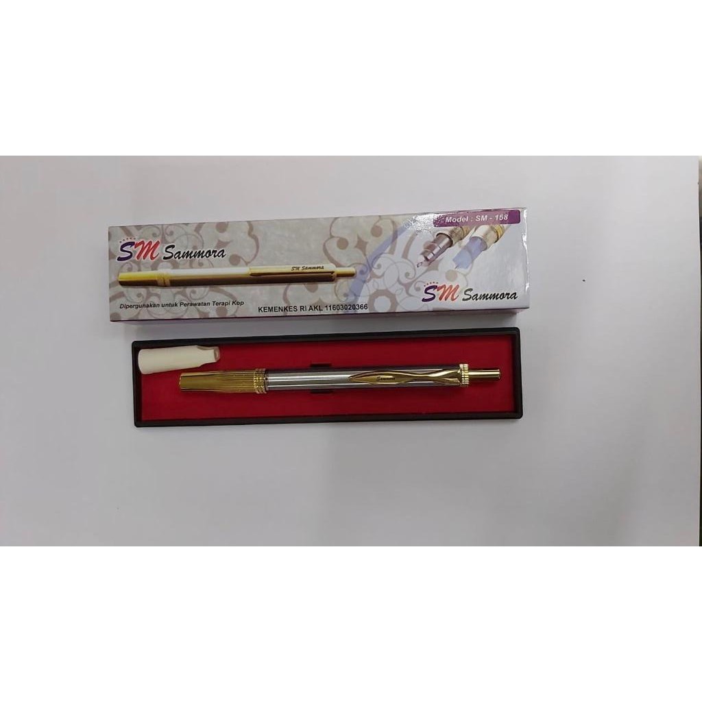 Pena Bekam Sammora Stainless Steel / Lancing Device / Pen Bekam Stainless Dus Ungu SM 158