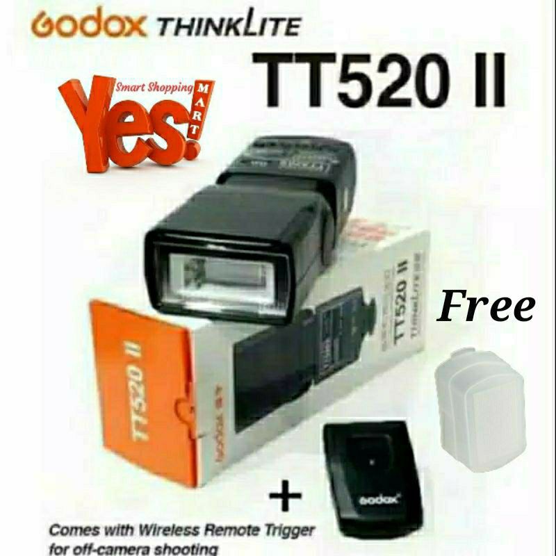 Speedlite Flash Camera Godox TT520 II + Trigger