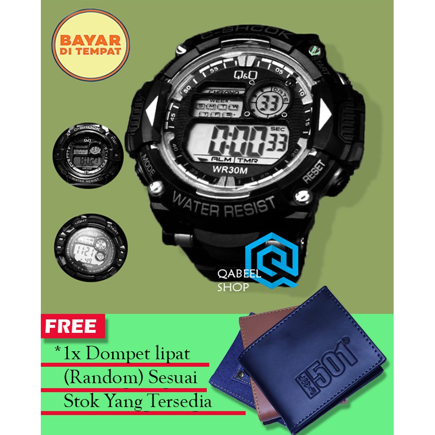 Jam Tangan Pria Sport Anti Air,Jam Tangan Digital FREE Dompet,Super Promo