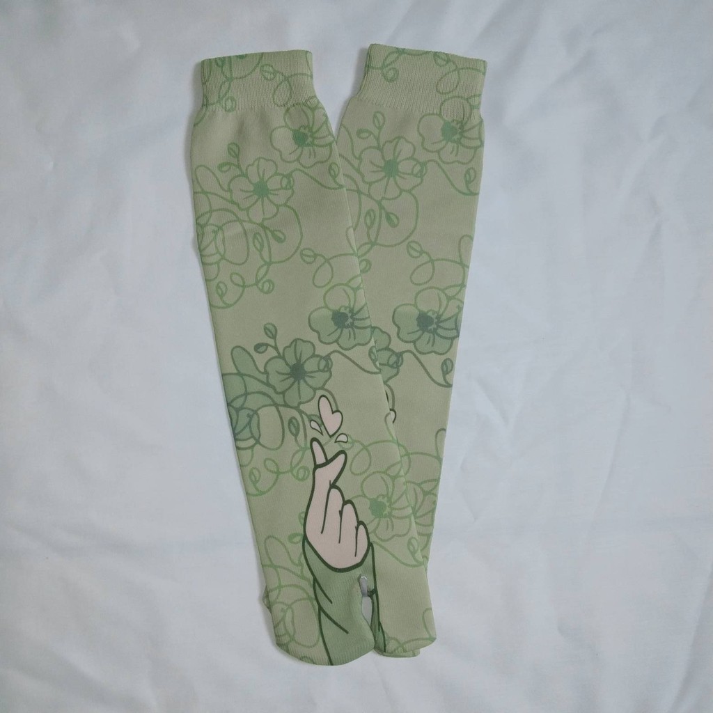 Premium Kaos Kaki Jempol Printing Muslimah  Kaos Kaki Motif Wanita Dewasa Panjang Sebetis-A 9