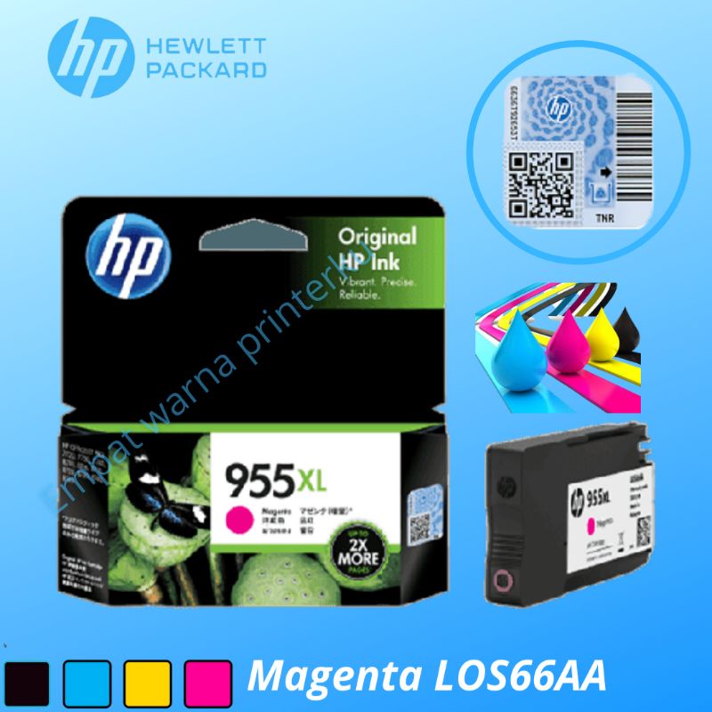 Jual Tinta HP 955XL Magenta HP OfficeJet Pro 8210 Printer, HP OfficeJet Pro 8216/8218 Printer, HP Of
