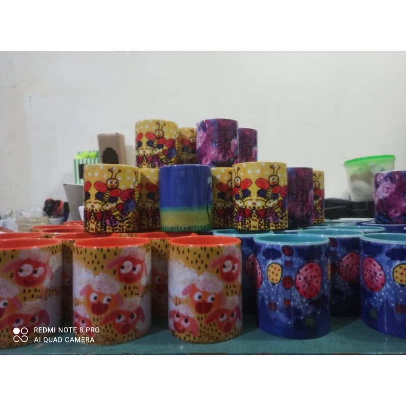 

Mug Two-tone Custom + Box Warna + Pita + Bubblewrap