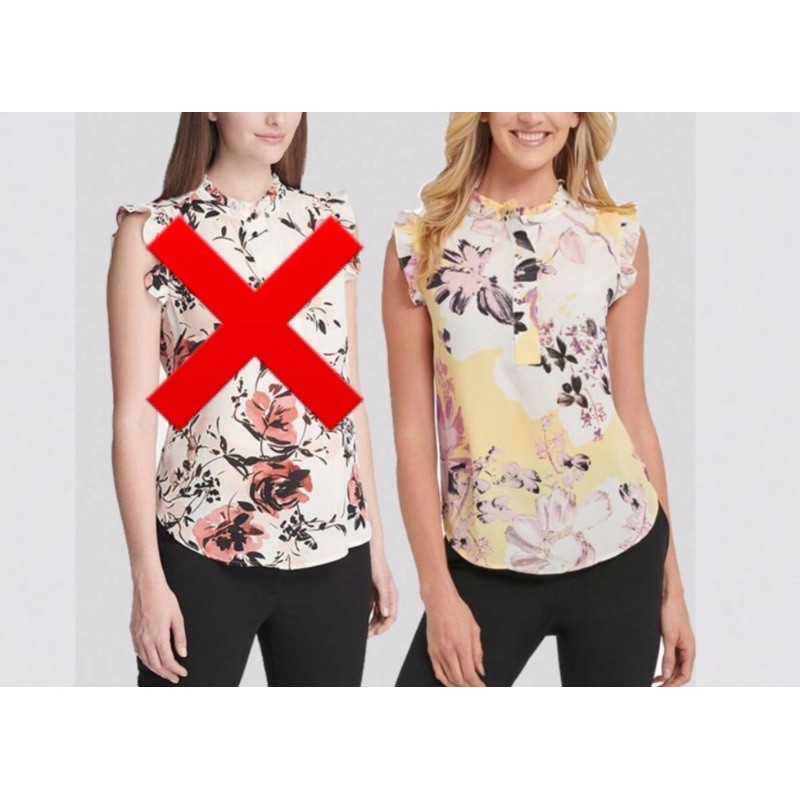 BLOUSE DKNY ORIGINAL RUFFLE MOCK SALE ❗️
