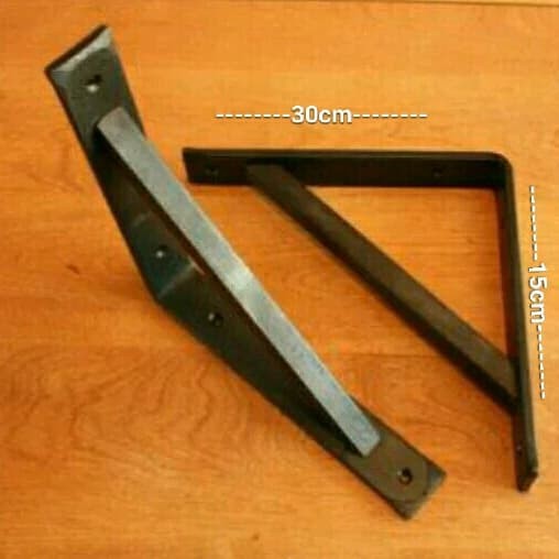 SIKU MEJA AMBALAN 30CM 1SET (2PCS) - RAK SIKU DINDING - BRACKET SIKU DINDING