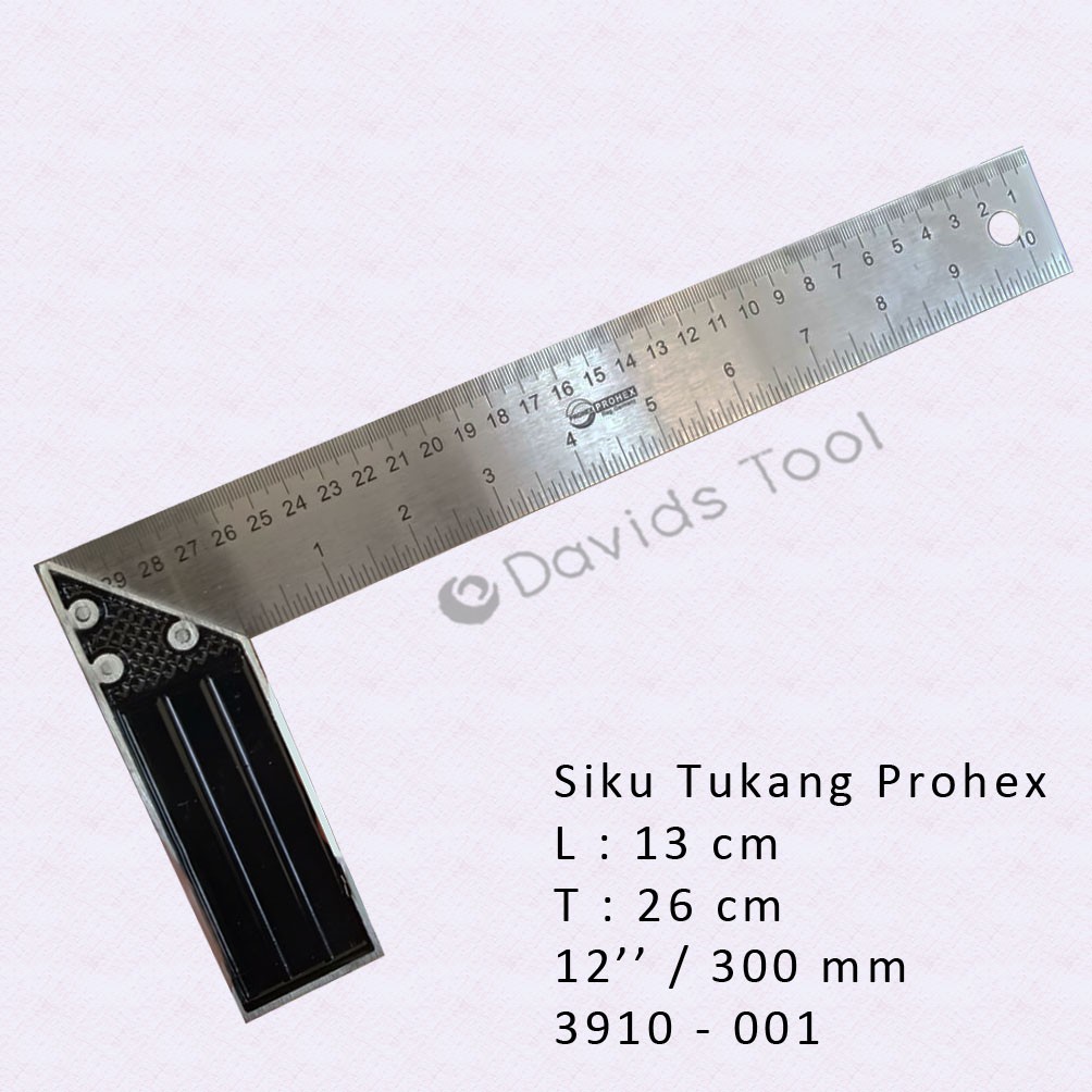 Penggaris Siku Tukang 30 Cm Prohex