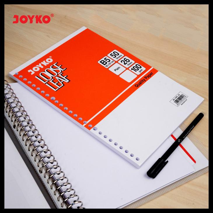 

Joyko Loose Leaf B5 Plain / Kertas Binder Joyko Polos Tebal 100Pl - 50 Lembar
