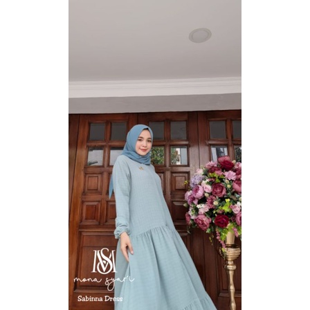 MILIKI SEGERA SABINA DRESS ORIGINAM MONA SYARI BY ME BAJU PESTA GAMIS KONDANGAN DRESS KONDANGAN BAJU