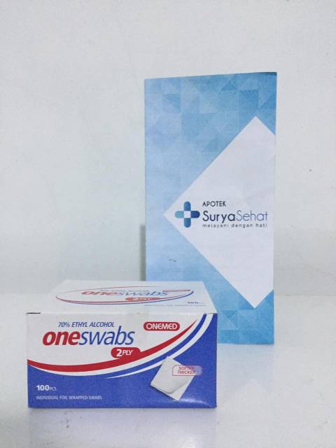 Onemed Alcohol Swabs 2 ply- Alkohol Swab Kapas Alkohol Box isi 100 pcs