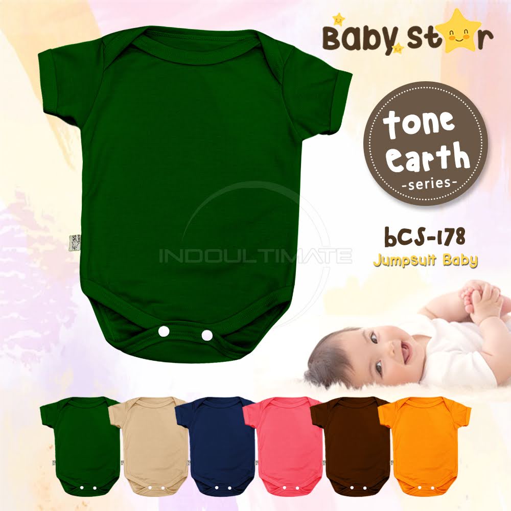 Jumpsuit Bayi TONE EARTH SERIES Jumper Bayi BABY STAR Baju Bayi Perempuan Laki Laki BY BCS-178 Jumper Bayi Baru Lahir 3-6 Bulan Jumper Jumpsuit Jumsuit  Setelan Set Baju Bayi Baby Perempuan Laki Laki