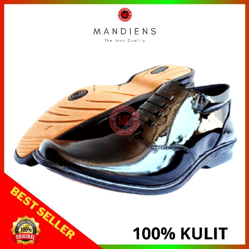 Mandiens PDH 02LUX Sepatu  Kulit  Asli  Kilap Pdh Polri TNI 