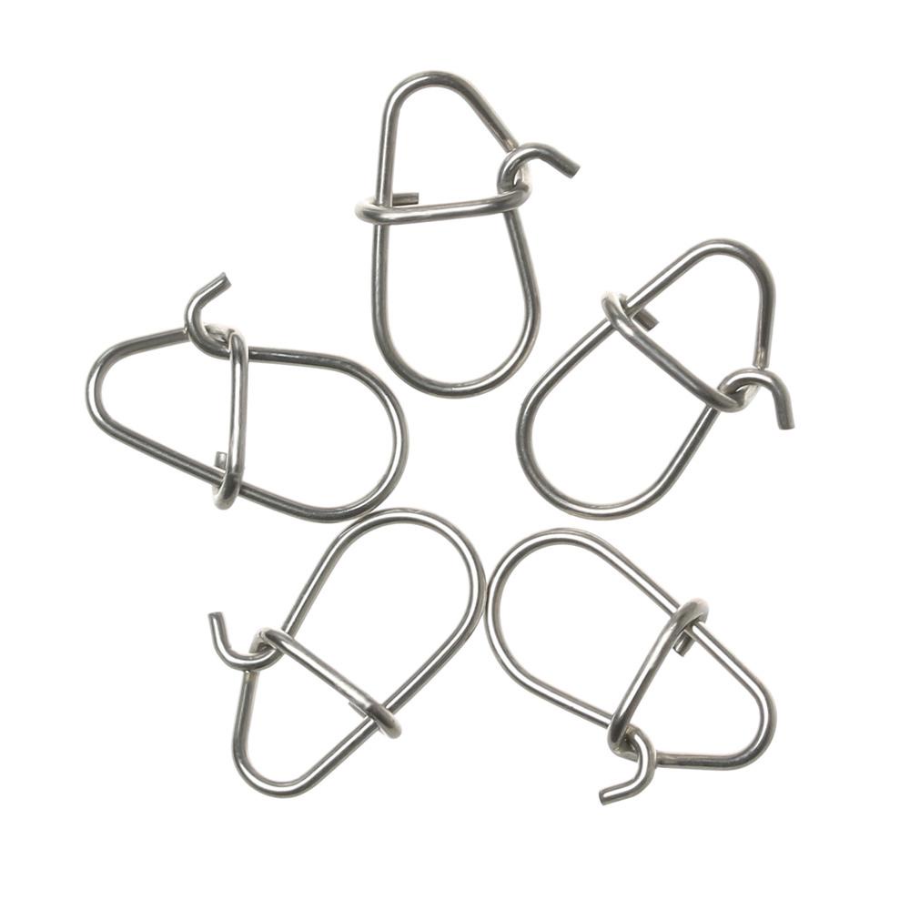 Suyo 100 Pcs Memancing Gantung Snap Baru Kualitas Tinggi Stainless Steel Tahan Lama Garis tackle Oval Split Rings