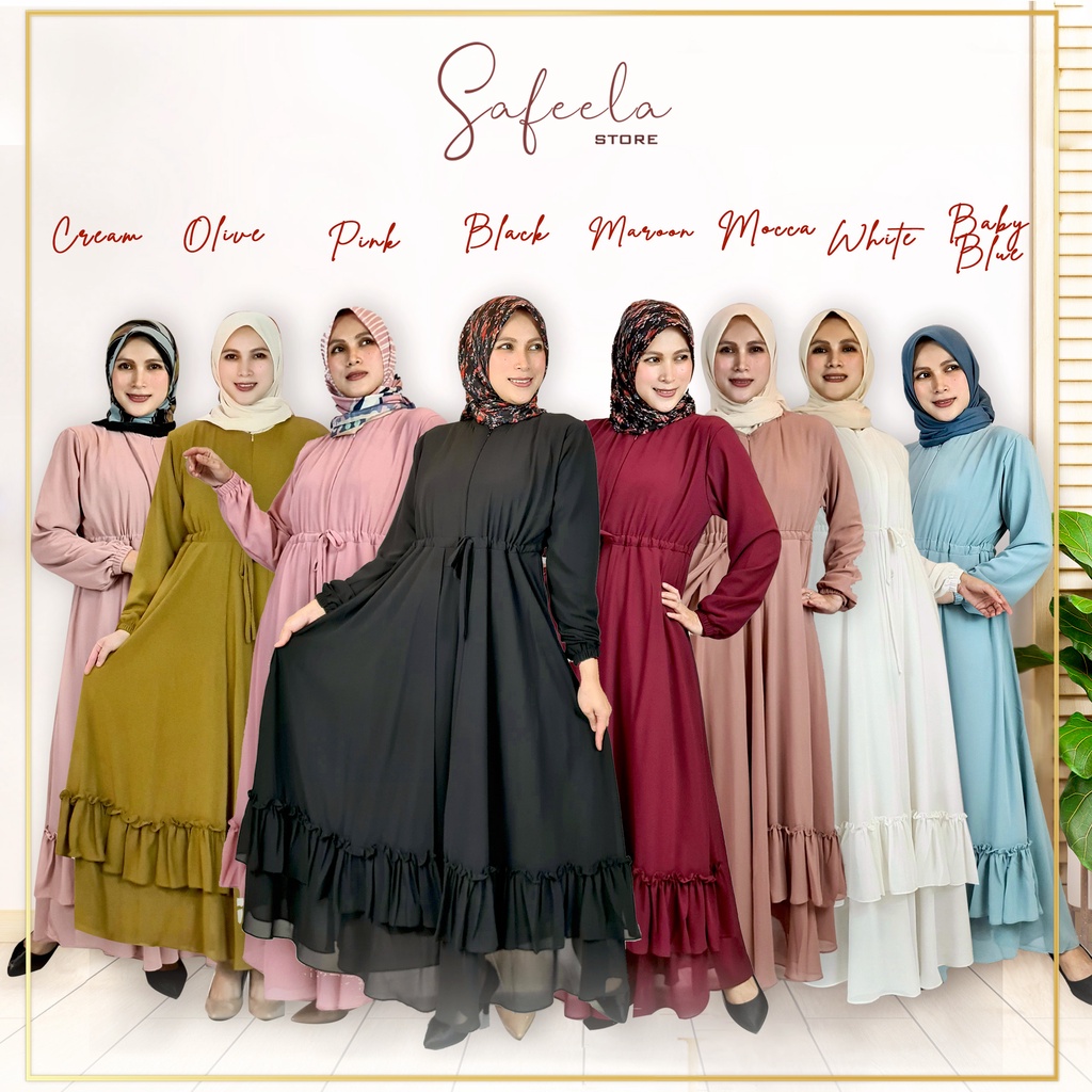 Abaya Turki Random / abaya arab turki / gamis arab cuci gudang bahan Cerruty murah, cantik elegan