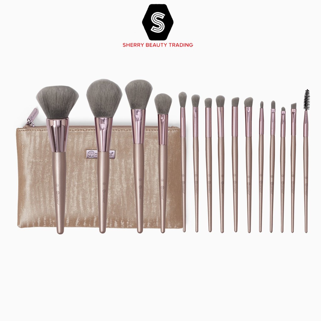 BH Cosmetics Lavish Elegance 15 Pcs Brush Set Bonus Bag