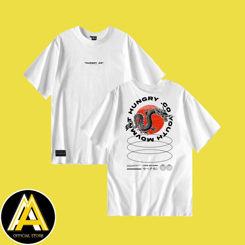 Kaos motif Hungry&co - AAOS 001 Putih