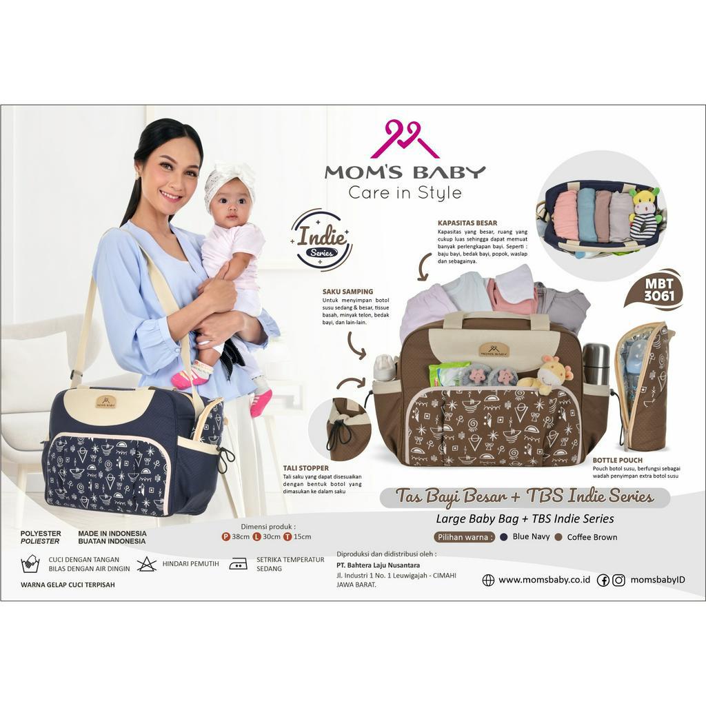 Moms Baby Tas Bayi Besar + TBS / Tas Medium / Tas Kecil Indie Series