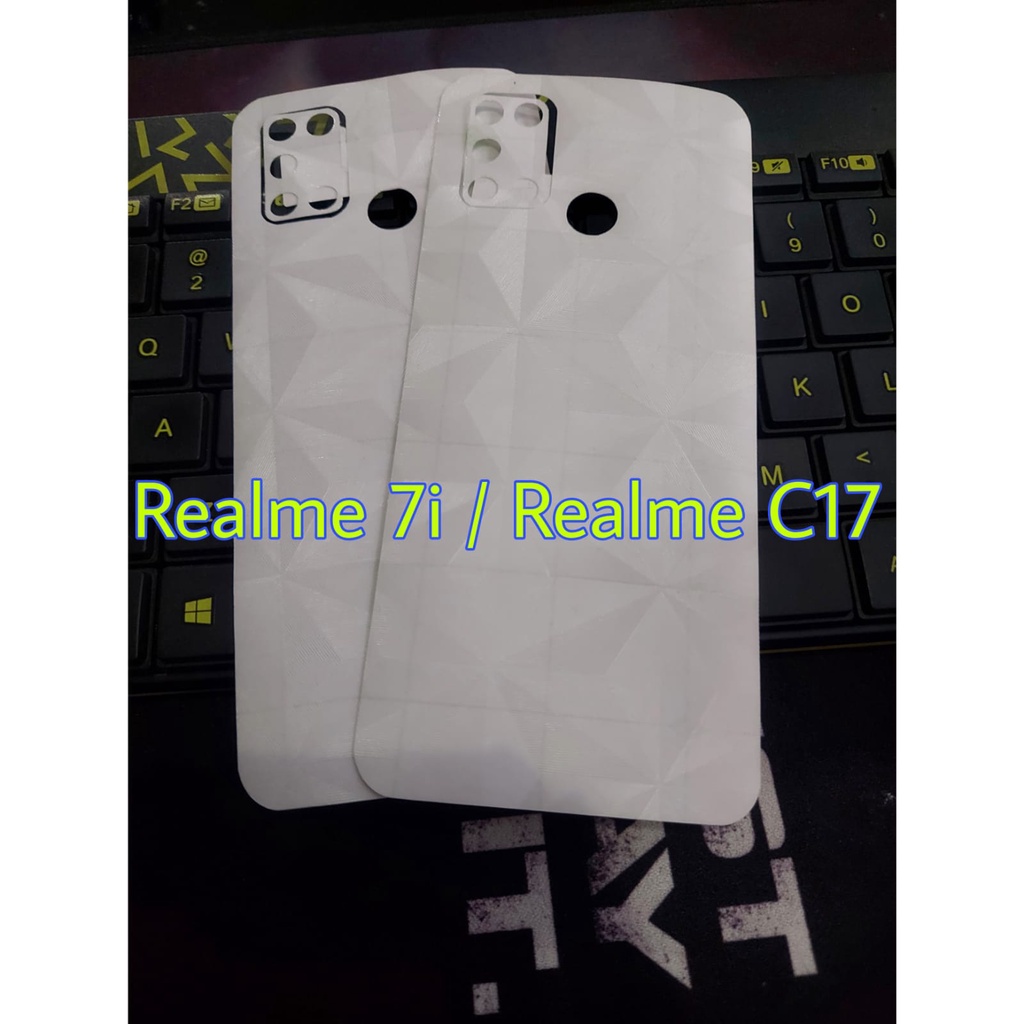 Skin Carbon Realme C17 / Realme 7i Back Skin DIAMOND Pelindung Belakang Handphone