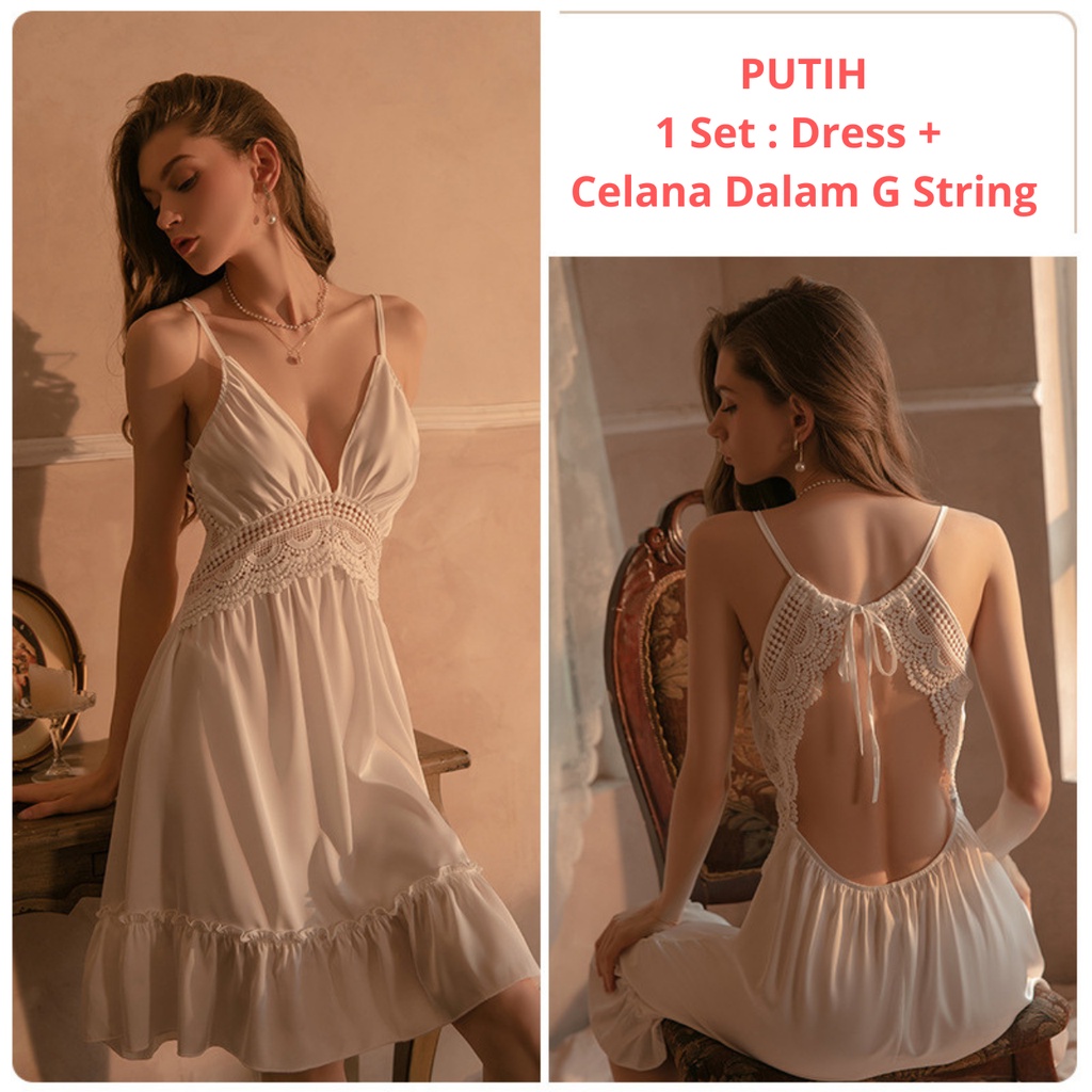 Lingerie Sexy Wanita Dewasa Bahan High Quality Import Dapat Free Celana Dalam G String 1290