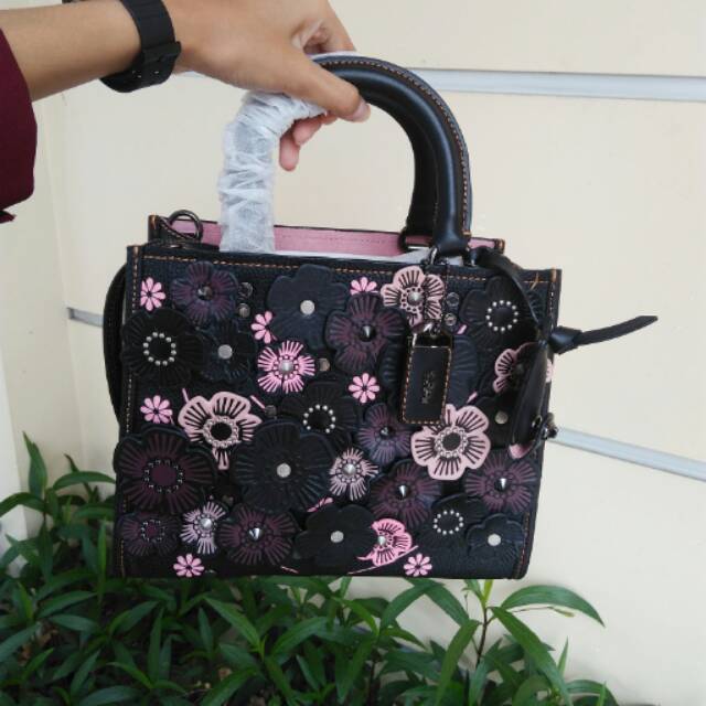Coach Rogue Tea Rose Applique 25