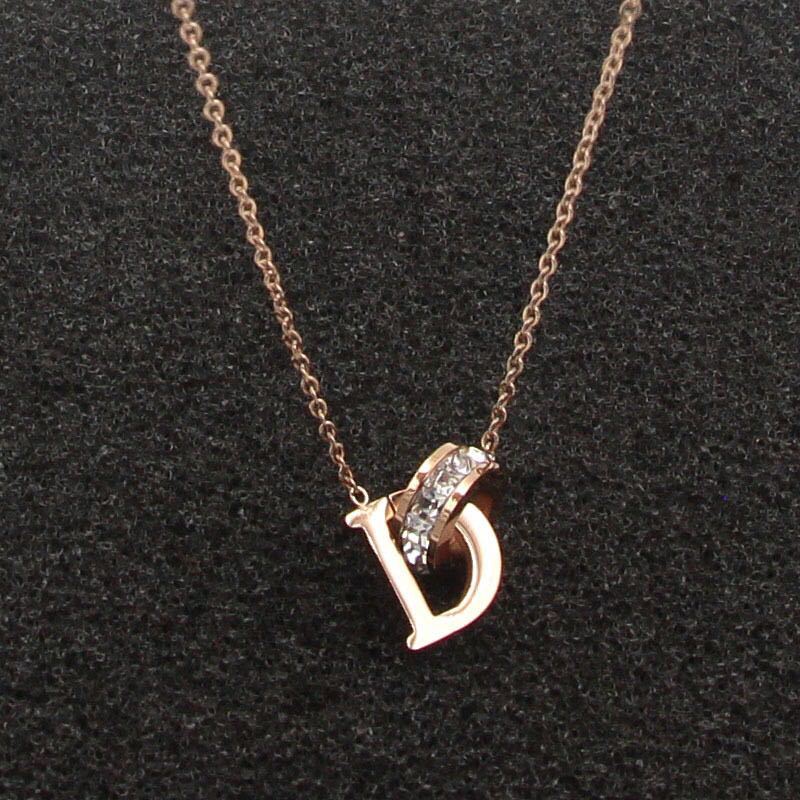 Bisa Cod Fashion Kalung Wanita 18K Emas Asli Kalung Titanium Rosegold kalung Anti Karat Tahan Air Hadiah Liburan Terbaik