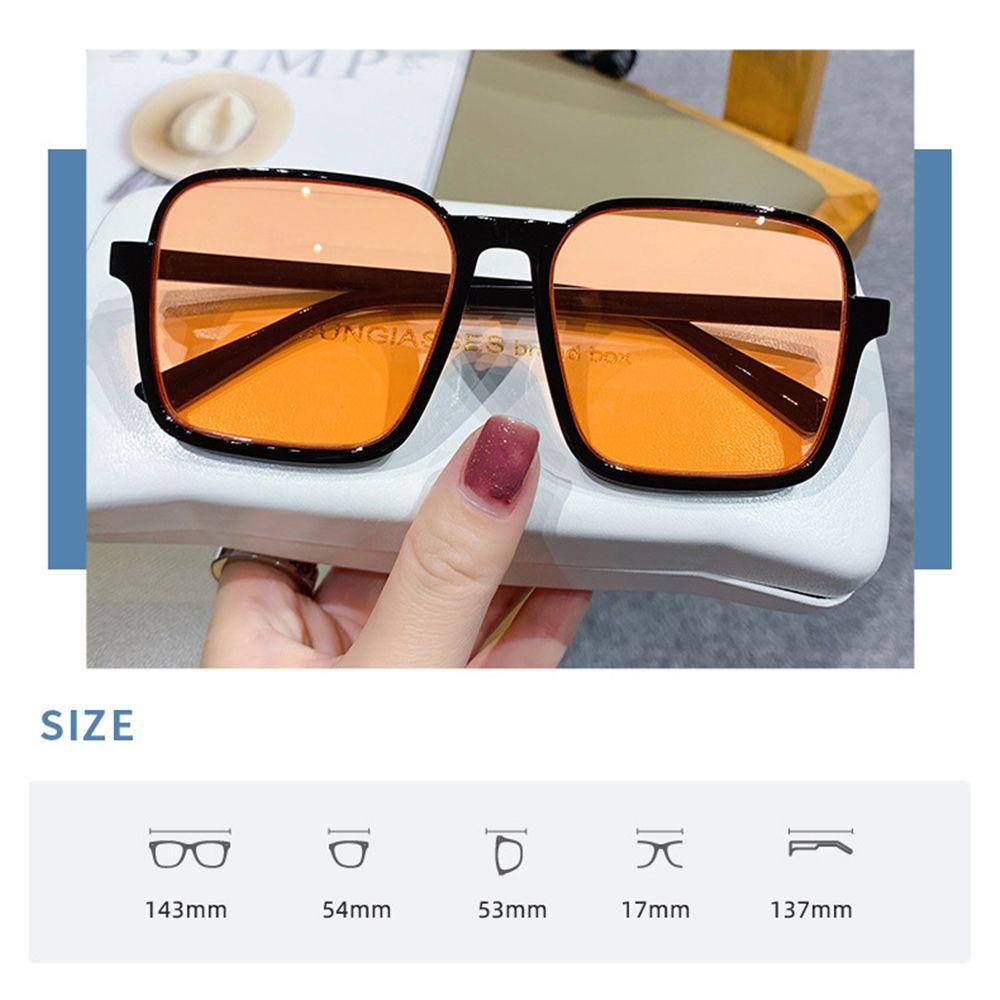 R-flower Women Square Sunglasses Klasik UV400 Kacamata Vintage Pria Kacamata Matahari