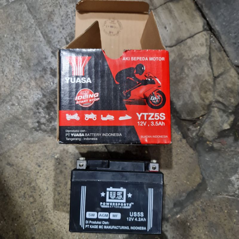 Aki Yuasa YTZ5S Astra Otoparts Sepeda Motor Honda Vario Bekas Rusak