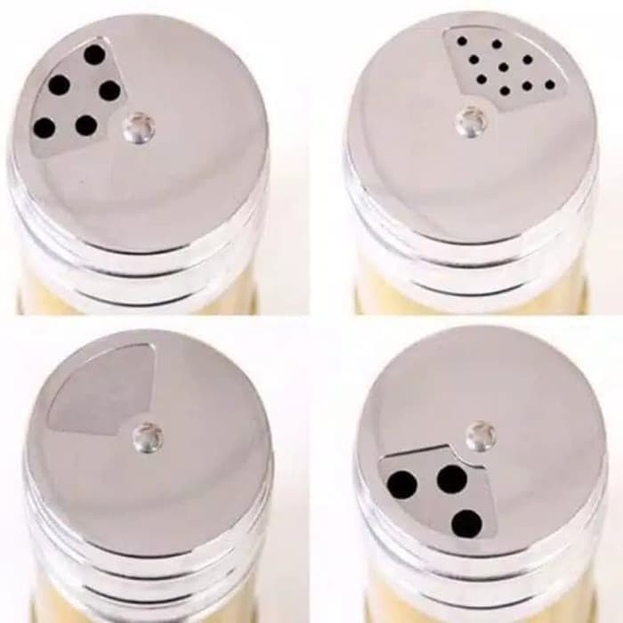 

Botol Tempat Bumbu Merica Garam Tutup Putar Stainless 9x6cm Labu
