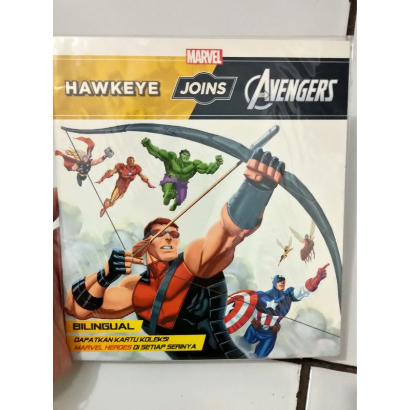 (Marvel) Hawkeye Joins The Avengers Story Book Buku Cerita Anak Dua Bahasa Indonesia English