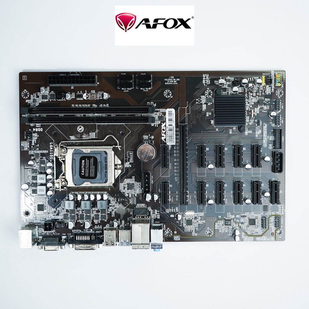 MOTHERBOARD MINING AFOX B250 BTC 12 SLOT PCIE B250-BTC-12P LGA1151