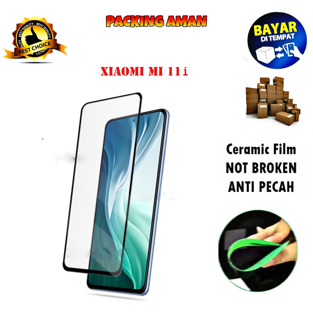 Tempered Glass Xiaomi Mi 11i FULL COVER FULL SCREEN Ceramic Film Anti Gores